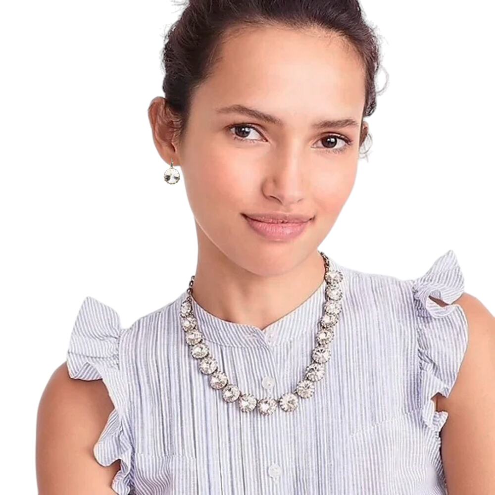 J.Crew Crystal Venus Flytrap Statement Necklace &… - image 2